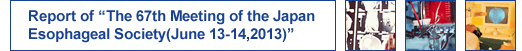 Report of “The 67th Meeting of the Japan Esophageal Society(June 13-14,2013)”
